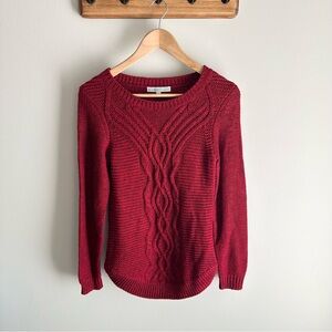 cleo red knit sweater